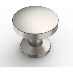 10 Pack Brushed Satin Nickel Cabinet Knobs 1.2 Inch(30mm) Single Hole Round Dresser Drawer Knobs Handles for Bathroom Cabinets