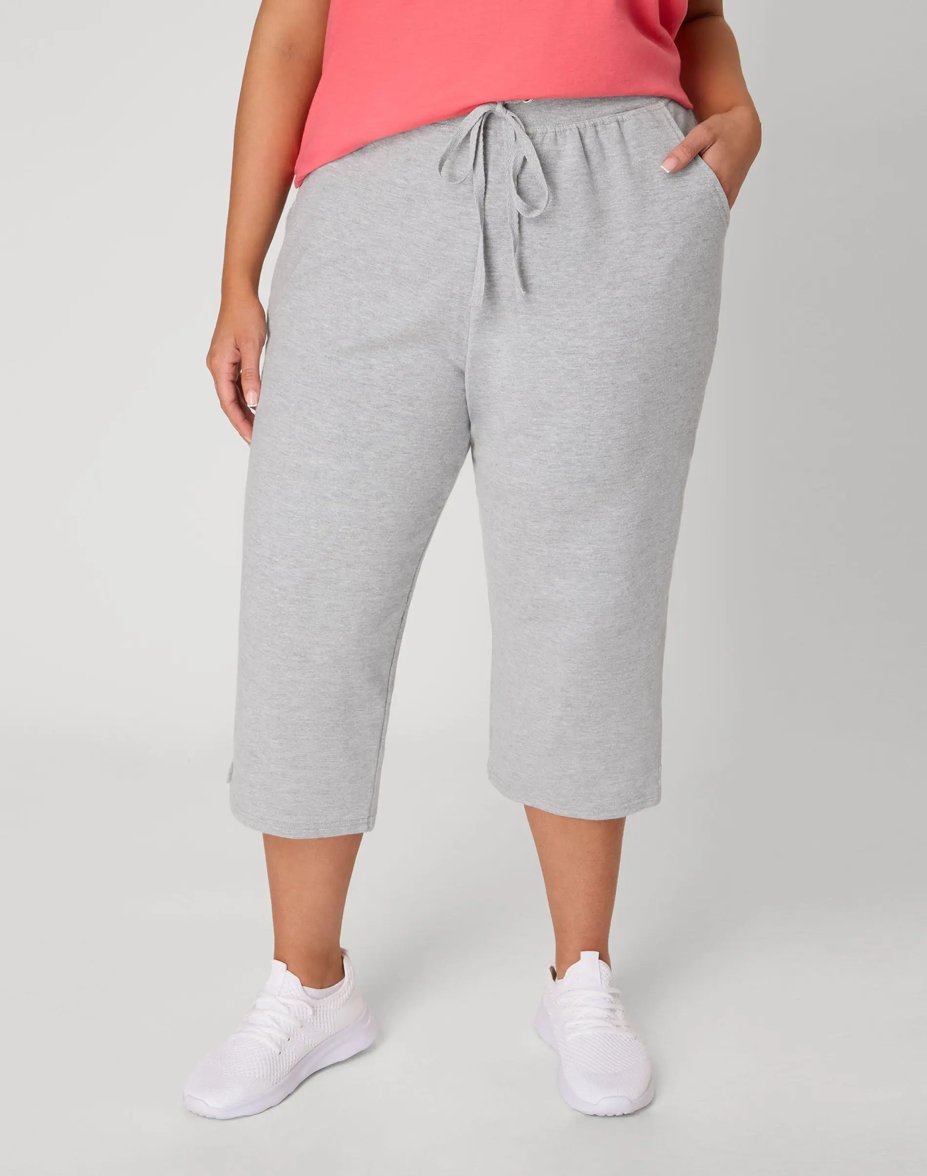 Hanes Just My Size Women's French Terry Capris 19" (plus ) Intimates Comfortable Fit Soft Stretch Fabric Breathable Oj185