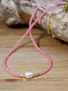 Freshwater Pearl Decor Beaded Necklace, Elegant Beaded Necklace, Fashion Jewelry for Party, Daily Clothing Decor, Trendy All-match & Exquisite Jewelry for Birthday Gift