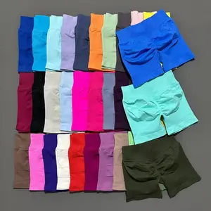 HISTELLO Female 4.5 High Waist Seamless Cut Slim-Fitting Yoga Shorts, Stretch Sports Shorts for Workout, Gym#GymTok #FitTok #TikTokShopFinds #WorkoutOOTD #ActivewearHaul #GymGirls #PilatesOutfit #GymShorts #FitnessFashion,summervibes