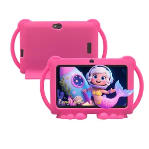 7-inch puzzle Android learning machine, Toddler Tablet, educational and entertainment all-in-one machine, suitable for various scenarios, installed with IWAWA educational software, Black Friday and Christmas bestsellers, no adapter, blue/pink