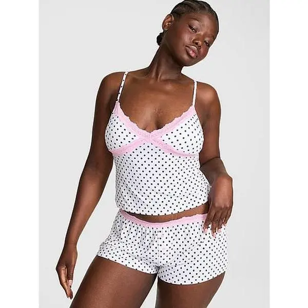 PINK 24/7 Lounge Modal Lace-Trim Micro Shorts