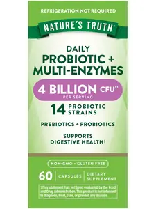 Probiotics with Enzymes | 60 Capsules | Non-GMO & Gluten Free