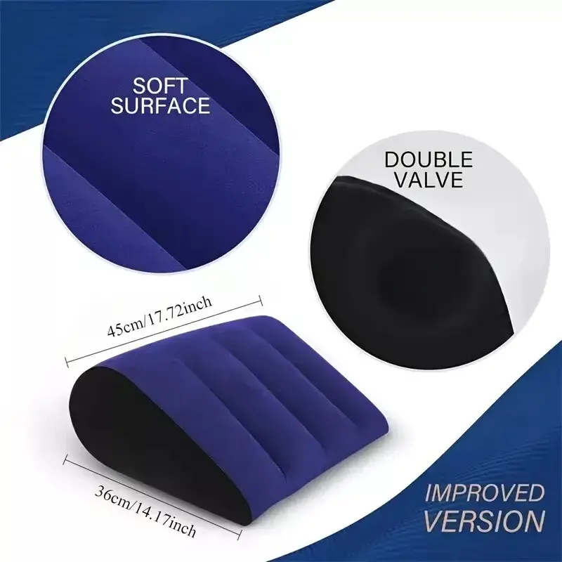 Inflatable Leg Elevation Pillow Wedge For Swelling Legs Hip Back Pain Surgery