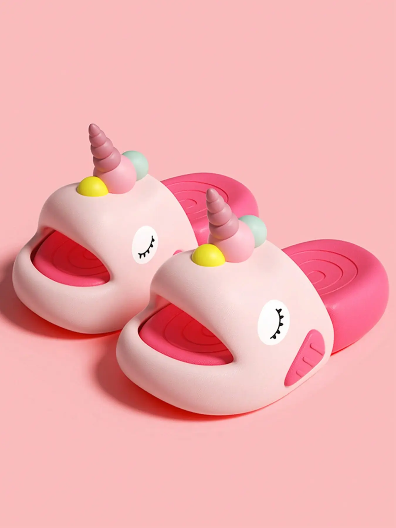 Cartoon Slippers Fashion Boys Cute Soft Slippers Eva Slipper Soft Sole Shark Lightweight Comfort Anti-Slip Indoor Home Bathroom Summer Outdoor Cool Sandals