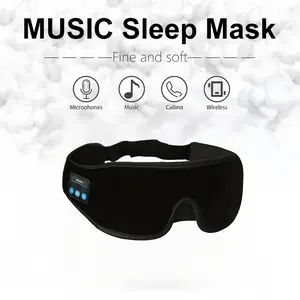 1 piece 3D wireless sleeping mask with 5.2 BT headphones, Sleep Mask Blackout, Type-C charging cable built-in, wireless music eye mask, suitable for men and women, travel sleep aid, lightweight sleeping gear