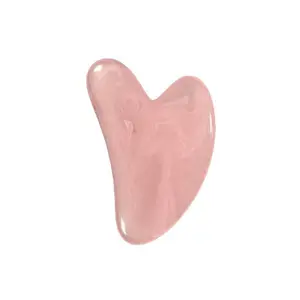 Gua Sha Jade Stone Massage Tool for Face and Body Skin Care, Pink Stone for SPA Acupuncture, Body Face Neck and Eye - Comfort Body Care