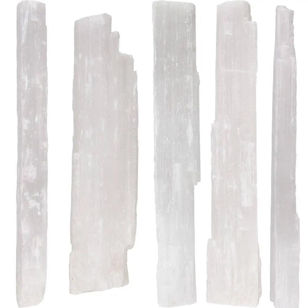 Raw Satin Spar Gypsum Wand (Selenite) – 10–13 Inch Mineral Specimen