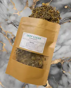 Burdock root, dandelion root, nettle leaf, marshmallow root, red clover leaf and flower, alfalfa leaf, peppermint leaf, licorice root, ginger root and calendula flower. dried tea Beverage Nata Nata