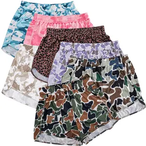 Viral Women's Camo Shorts Edikted Oversized Loose Fit Casual Bottoms Machine Washable Summer Comfort Baggy Womenswear with Camouflage Pattern