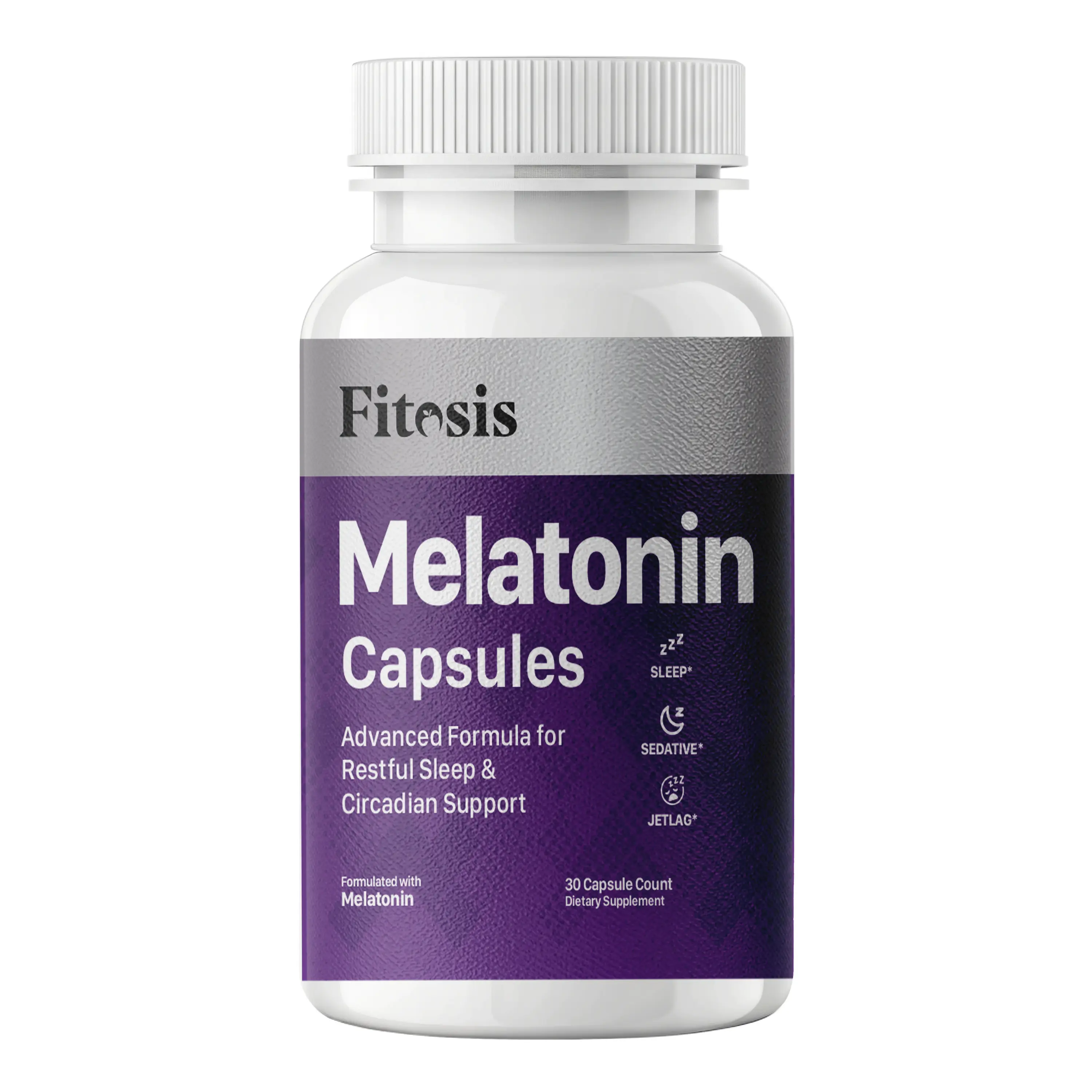 Fitosis Melatonin 10mg Capsules | Restful Sleep & Circadian Support | 30 Capsules