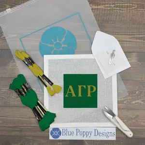 Alpha Gamma Rho 4x4 Needlepoint Kit