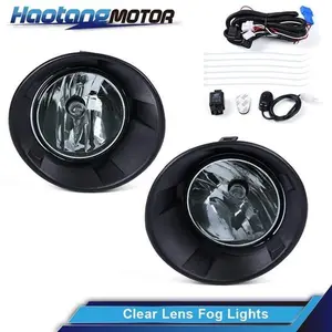 CROSSDESIGN FIT FOR 2010-2013 CHEVY CAMARO SMOKE FOG LIGHTS KIT W/ SWITCH BULBS BEZEL US