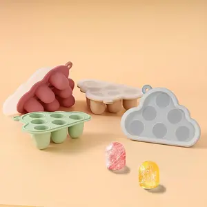 Silicone Baby Food Storage Mold, Reusable Food Freezer Tray with Lid, Food Storage Container for Home Kitchen