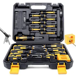 43pcs Chrome Vanadium Steel Magnetic Screwdrivers Set With Case, Slotted Phillips Hex Torx Bits Precision Screwdriver Rod Set Professional Durable Repair Tools Kit Magnetizer Demagnetizer Tools, Tools for Men#fathersdaygift