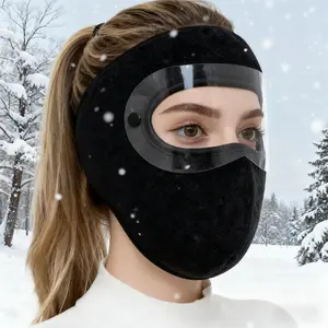 Women's Ski Full Face Mask Windproof Fleece Neck Warmer Cold Weather Balaclava with Visor Multi Color Options Elastic Fit for Snowboarding Ice Skating Winter Outdoor Activities