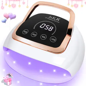 LKEnail UV LED Nail Lamp, Upgrade S7 Nail Dryer for Gel Polish with LCD Display, Auto Sensor and 4 Timer Settings, Professional Curing Lamp Light with 66 Beads for Salon and Home, Gifts for Girlfriends Edge Short Valentine's Day Nail Lamp