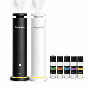 Scent Diffuser Kit for Home, 4th of July Party & Summer Deal, Cold-Air Aromatherapy Diffuser Covers up to 1500 sq.ft, Plug-in Not Rechargeable, Remote Control, Night Light, Timer, 5 Essential Oils