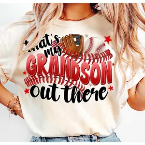 That's My Grandson Out There Baseball Grandma Shirt, Baseball Grandma Sweatshirt, Mother's Day Hoodie, t-Ball Lover Shirt, Baseball Mama Shirt