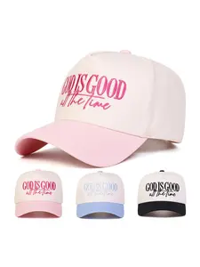 Unisex All the Time Letter Embroidered Baseball Cap, Adjustable Outdoor Sun Protection Hat, Casual Fitted Travel Beach Vacation Cap