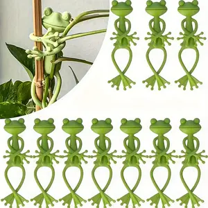 20 Frog Plant Stands, Cute and Stable PP Plant Support, Perfect for Small Potted Plants and Succulents, Indoor Garden Decorations, Garden Supplies