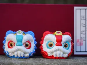 Chinese Lion Dance Feng Shui Art Lucky Home Office Decor New Year Protection Gift