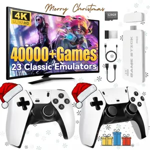 2026 Upgraded Family Retro game console, includes with 40,000+ Games 23 Emulators 4K HDMI Output Plug & 128GB SD Card, Play Wireless Controller for TV Monitor Video Gamepad Console suitable for all ages Electronic Gift Set Electronic Gift Set