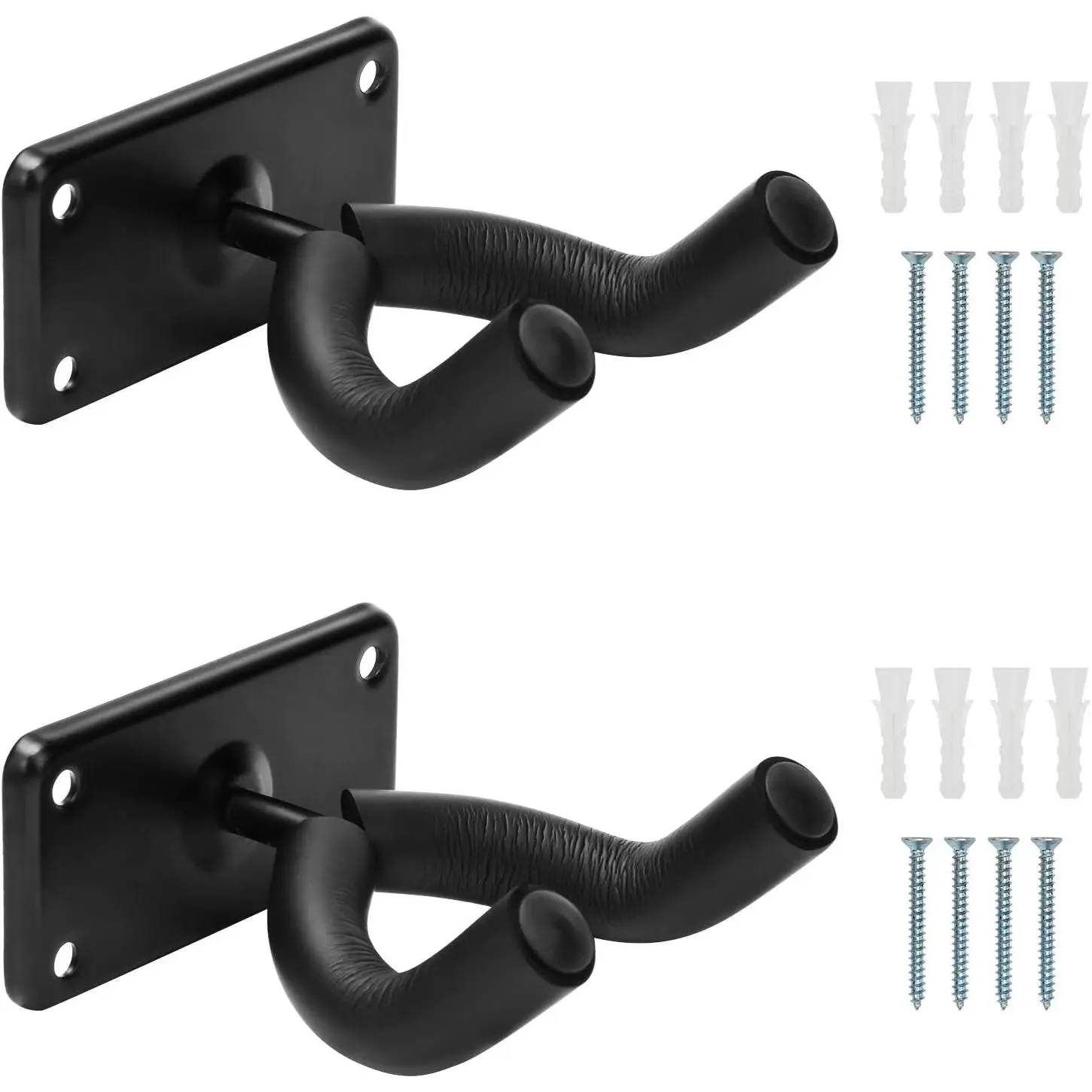 Skateboard Wall Hanger, 2 Pack Wall Mount for Skateboard, Guitar, Longboard, Snowboard Storage and Display Holder, Complete with Screw