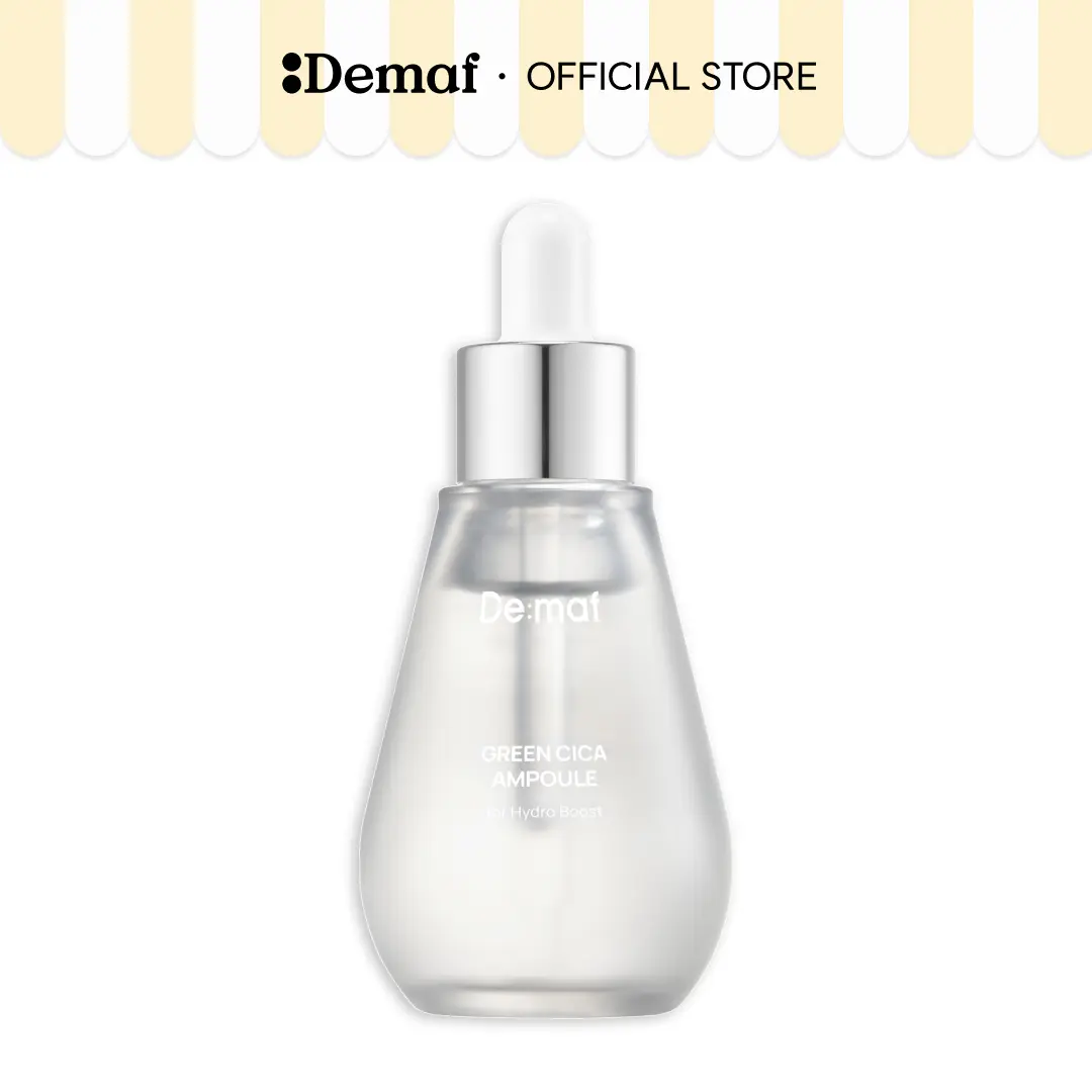 [De:maf Official] Green Cica Ampoule 1.7 fl. oz. (55ml) | 72% Green Tea + CICA for Balanced Pore Care | 8-Layer Hyaluronic Acid for Deep Moisture | Glow Hydrating Serum | Skin Repair