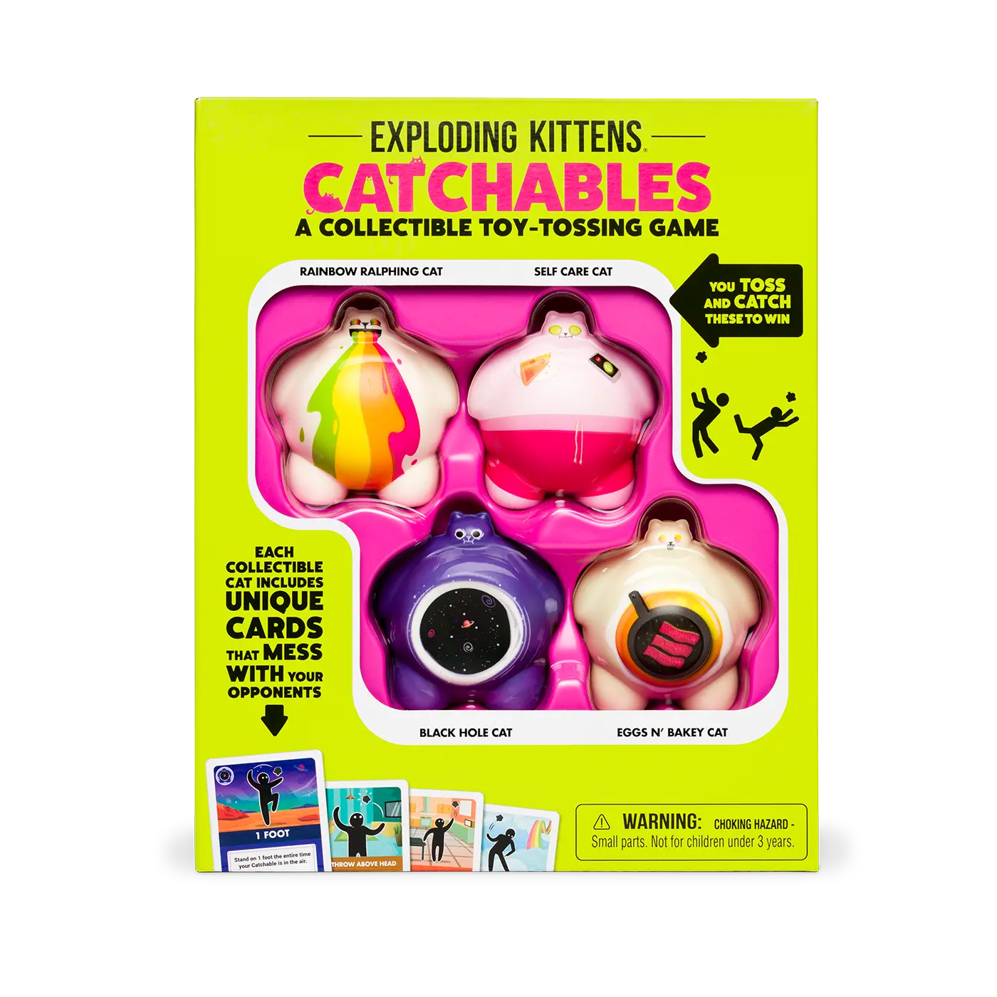Exploding Kittens: Catchables 4-Pack - Party game for the whole family - 2-4+ Players - Ages 8 and up