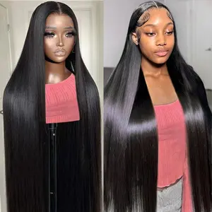 30 inch 13x6 Lace Front Wigs Human Hair 180% Density Straight HD Lace Front Wigs Pre Plucked Straight Glueless Human Hair 13x6 HD Frontal Human Hair Wig