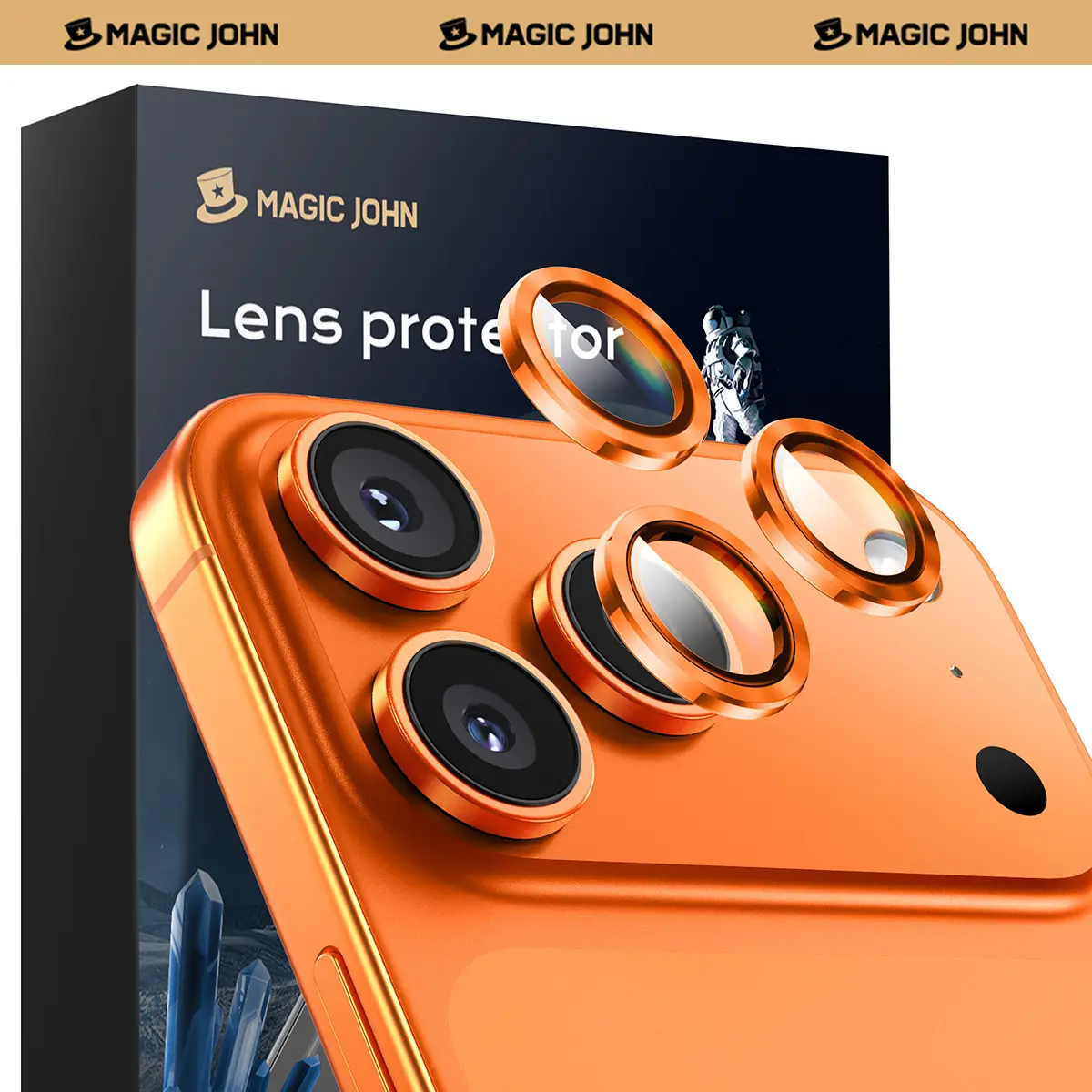MAGIC JOHN iPhone Ultra Lens Protector 99 Percent Clarity Anti Scratch Easy Installation