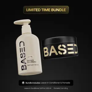BASED Style & Hydration Duo | Leave-In Conditioner + Pomade | Lasting Hydration & Medium Hold | Non-Toxic, High Performance