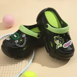 Miniso Powerpuff Girls Platform Slides Cute Cartoon Design Comfortable and Stylish for Summer Perfect for Everyday Wear Casual,cozyvibes