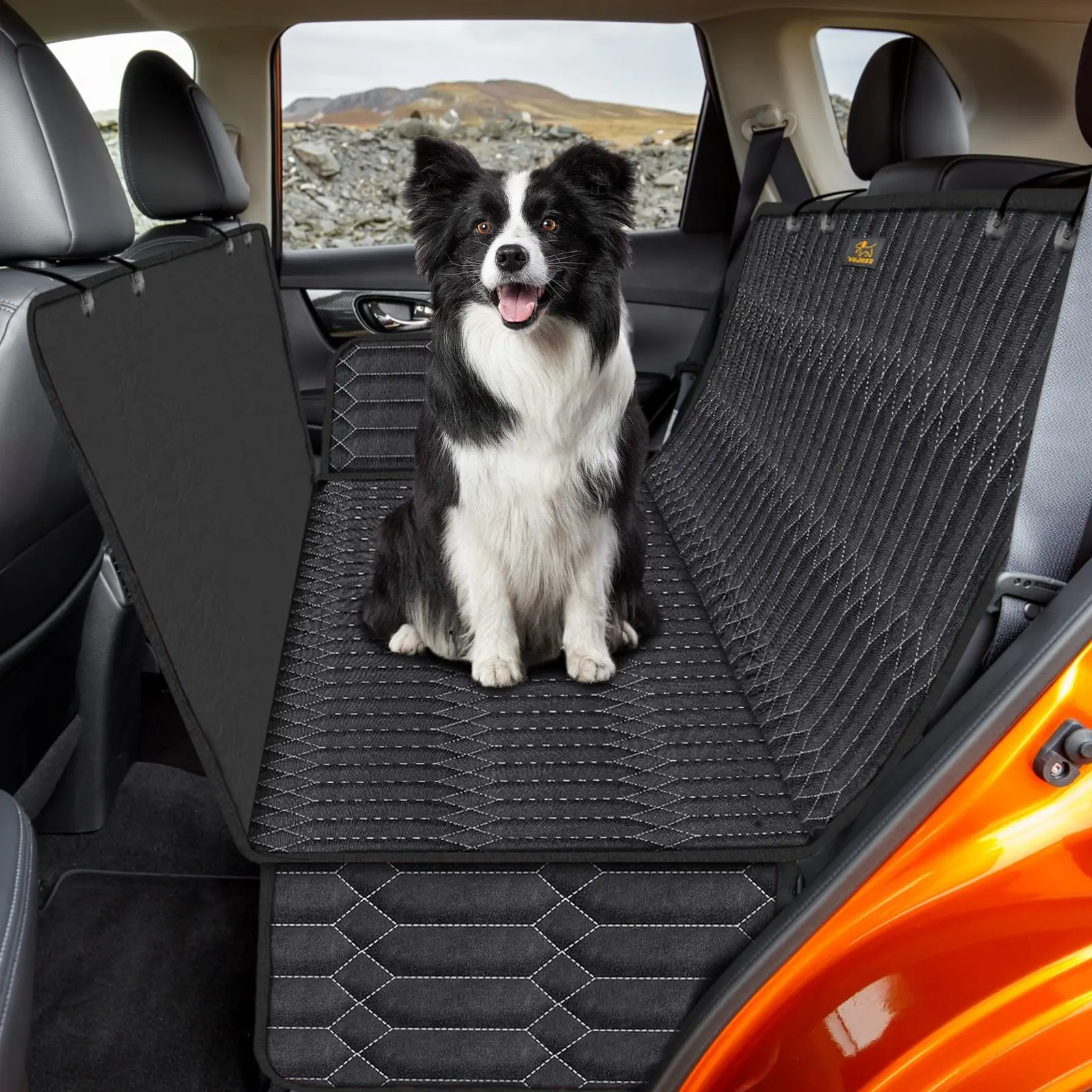 Dog Car Seat Cover,Waterproof Car Seat Covers for Dogs,Hammock 600D Heavy Duty Scratch Proof Nonslip Durable Soft Pet Back Seat Covers for Small or Mid-Size Sedans, SUVs and Trucks