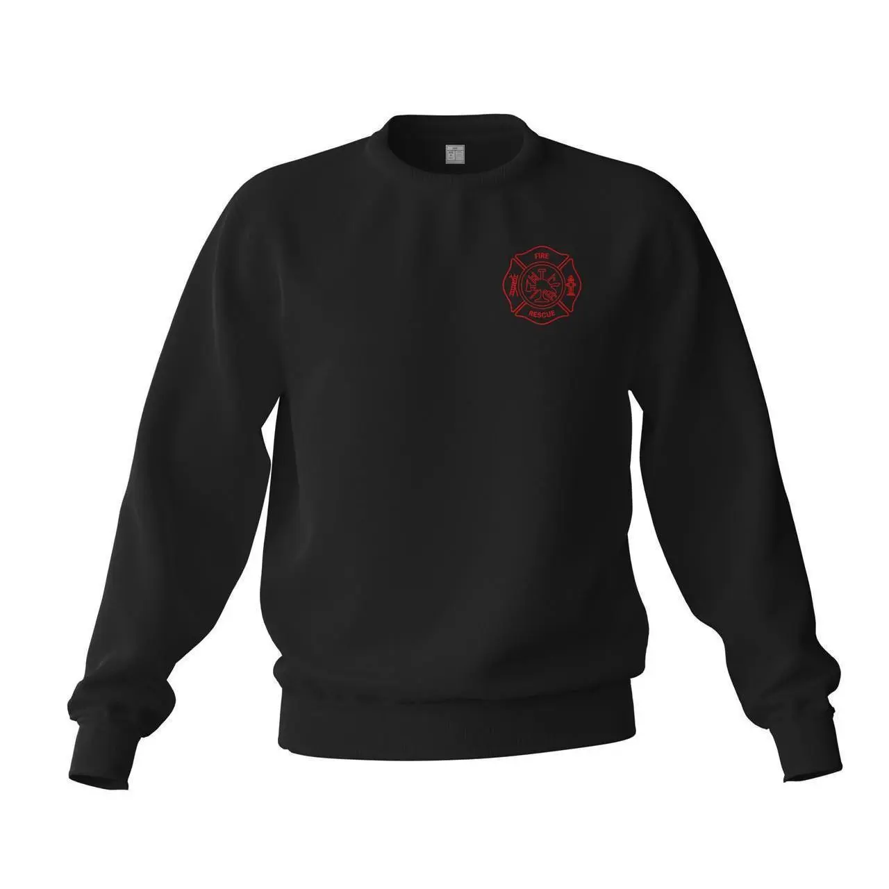 Fire Rescue Maltese Cross Firefighter Support Sweatshirt Classic Cotton