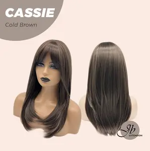 JBEXTENSION 19 Inches Long Natural Style Women Fashion Wig with Bangs CASSIE