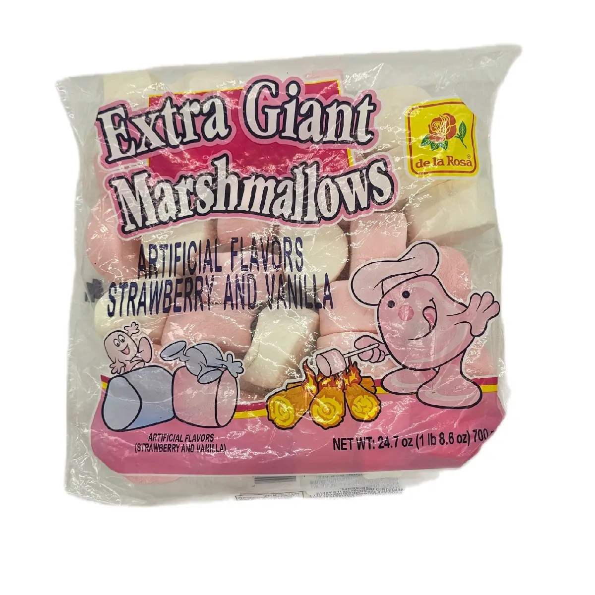 Extra Giant Marshmallows - Strawberry and Vanilla Flavors (24.7oz Bag)