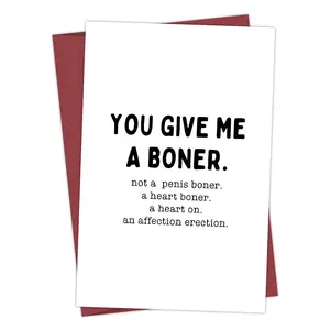 1 Pc Funny Anniversary Greeting Card with Envelope, Naughty Valentine's Day Card for Girlfriend or Wife, Wife Birthday Card from Husband, Playful Adult Humor Design