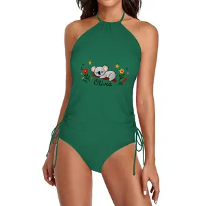 Women's Summer Bikini Set,Sexy Two Piece Swimsuit,Tie-up Top Triangle Bottom Swimwear for Beach Pool Honeymoon Great Gift, Cute Koala
