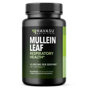 Mullein Leaf Extract for Lungs and Respiratory Health - Daily Respiratory Lung Health Supplement with 5000mg Mullein Extract Vegan Dietary Supplement