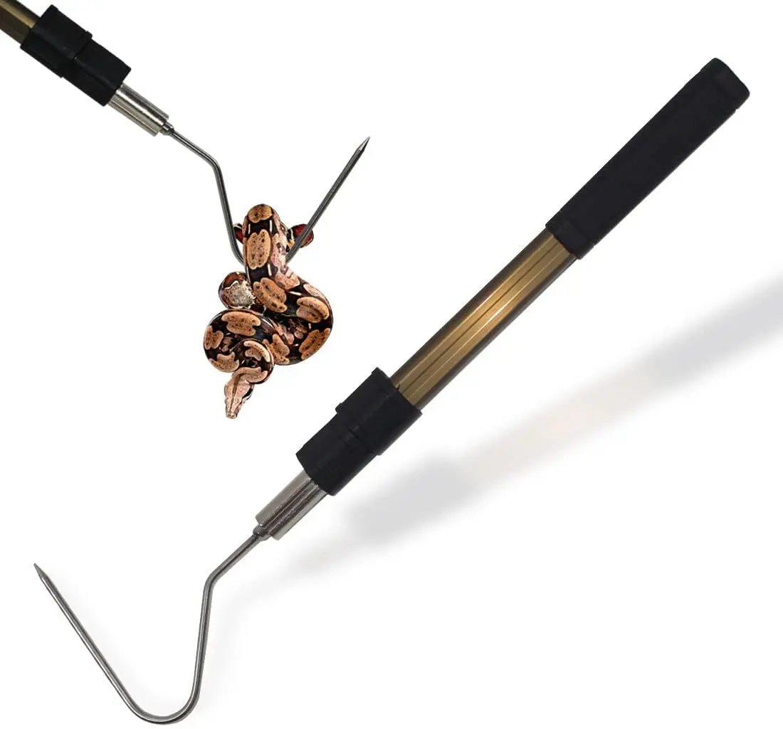 41.6" Snake Hook Reptile Catcher Stick Tongs Rattlesnakes Grabber Pick-up Handling Tool Kit for Catching Controlling or Moving Python Copperhead