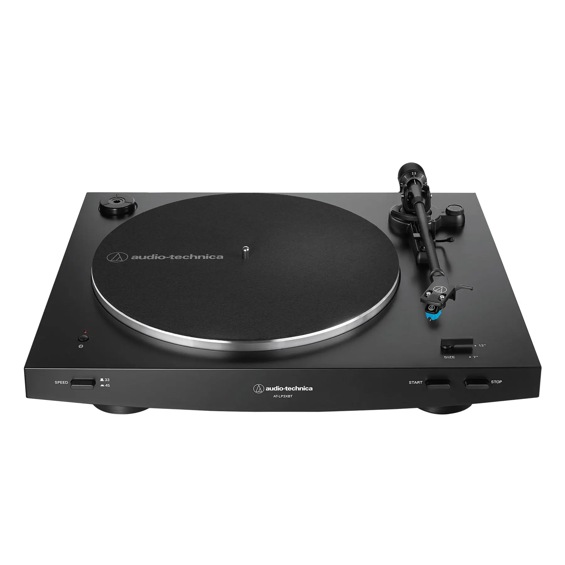Audio-Technica AT-LP3XBT-BK Automatic Wireless Bluetooth Turntable - Black, Stereo, Adjustable Aluminium Adapter Included