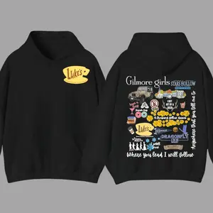 Luke's Diner Stars Hollow Hoodie - Ultimate Cozy Graphic Sweatshirt for TV Show Fans, Y2K Aesthetic Casual Wear & Fall Fashion Merch