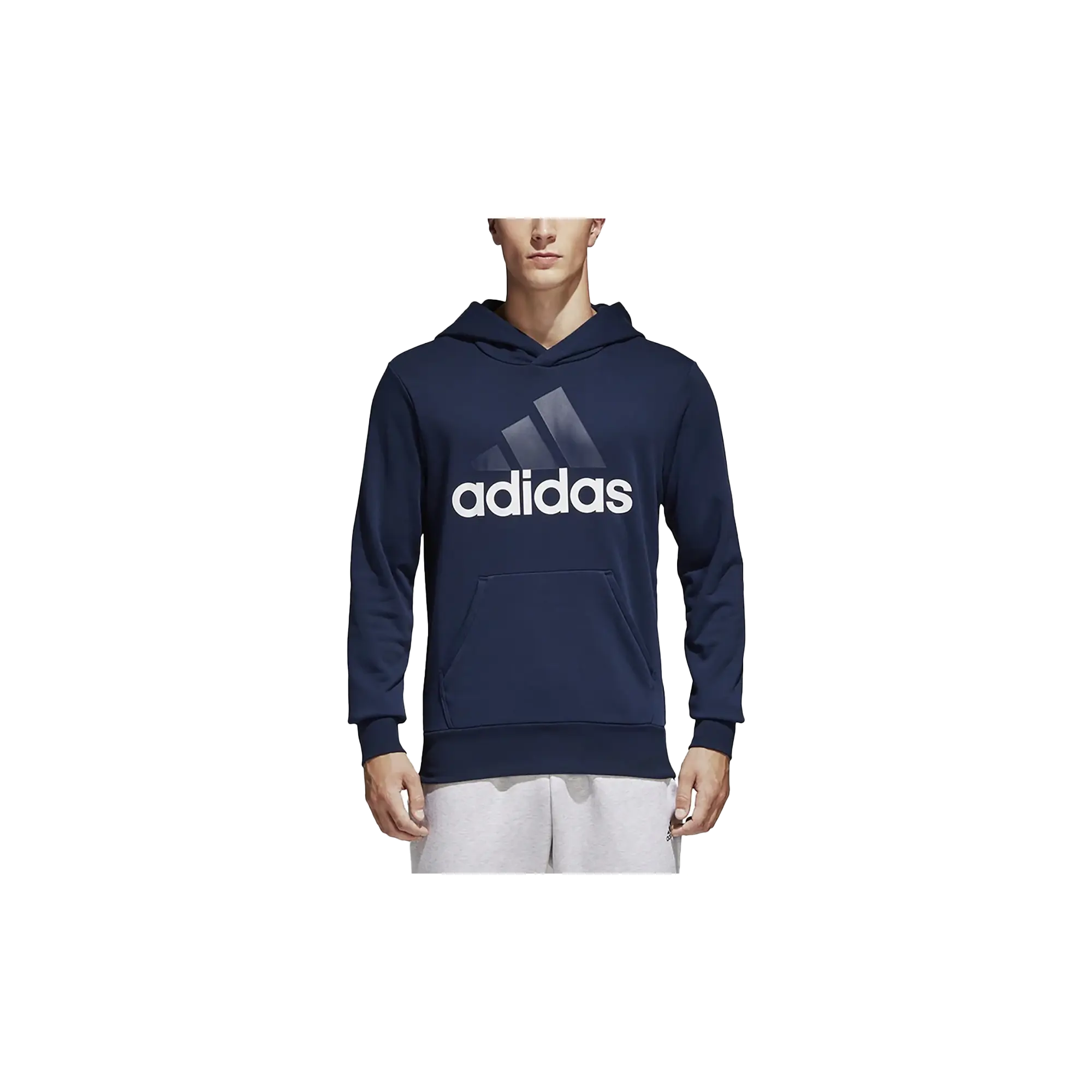 Essentials Linear Pullover Hoodie "Navy White" B45730
