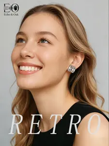 Imported Austrian Sparkling Rhinestone Earrings, Russian Trim, Classic Oval Weave, Lightweight Elegant Luxury Jewelry