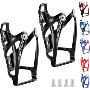 Water Bottle Cage Ultra-Light Bicycle Bottle Holder Universal  Cup Holder Rack for Bicycle, Cycling, MTB, Road/Mountain Bikes 2 Pack - Black