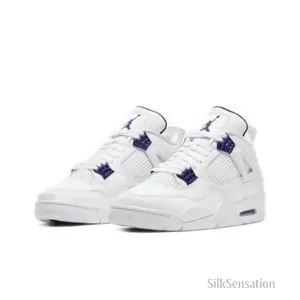 Retro purple metallic style white and purple casual sports versatile durable and comfortable basketball shoes