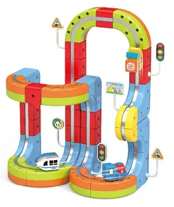 3D Magic Flexible Track Electric Train DIY Set for Ages 3-8 Includes Multiple Racing Track Building Blocks Over 100 Play Options Anti Gravity Function Educational STEM Toy Perfect Birthday Gift