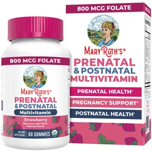 MaryRuth's Prenatal & Postnatal Multivitamin Gummies - Pre-Conception - Postnatal Vitamins for Breastfeeding - USDA Organic - Vegan - 30 Servings